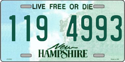 NH license plate 1194993