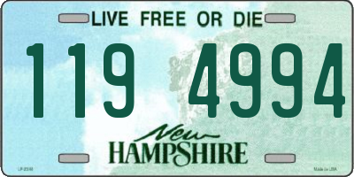 NH license plate 1194994