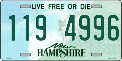 NH license plate 1194996