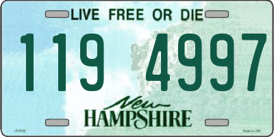 NH license plate 1194997