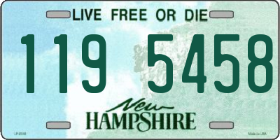 NH license plate 1195458