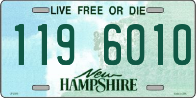 NH license plate 1196010