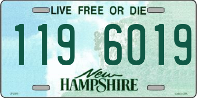 NH license plate 1196019