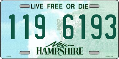 NH license plate 1196193