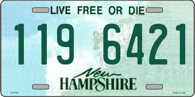 NH license plate 1196421