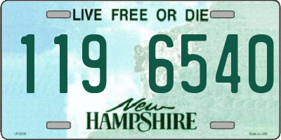 NH license plate 1196540