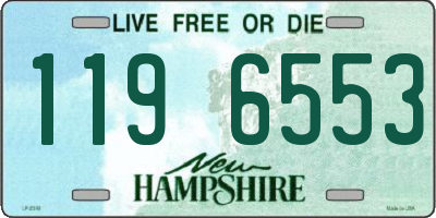 NH license plate 1196553