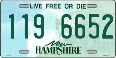 NH license plate 1196652