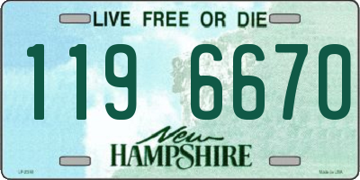 NH license plate 1196670