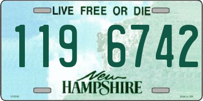 NH license plate 1196742