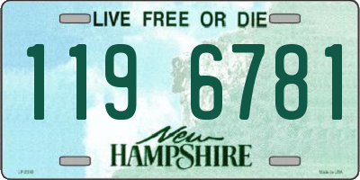 NH license plate 1196781