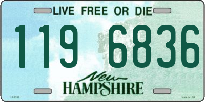 NH license plate 1196836