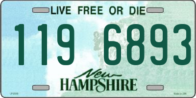 NH license plate 1196893