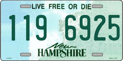 NH license plate 1196925