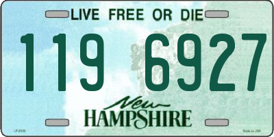 NH license plate 1196927