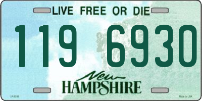 NH license plate 1196930