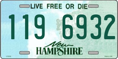 NH license plate 1196932
