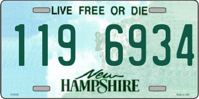 NH license plate 1196934