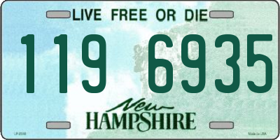 NH license plate 1196935