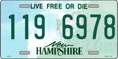 NH license plate 1196978