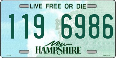 NH license plate 1196986