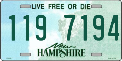 NH license plate 1197194