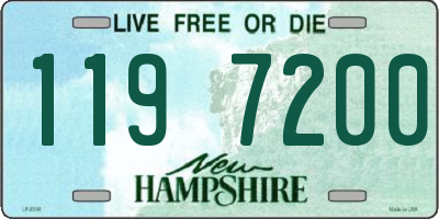 NH license plate 1197200