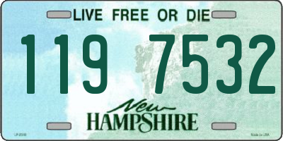 NH license plate 1197532