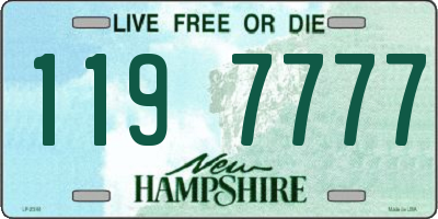 NH license plate 1197777