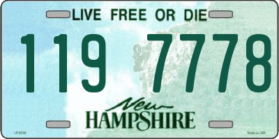NH license plate 1197778