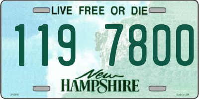 NH license plate 1197800