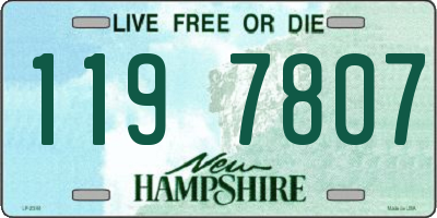 NH license plate 1197807