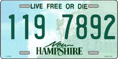 NH license plate 1197892