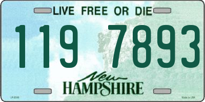 NH license plate 1197893
