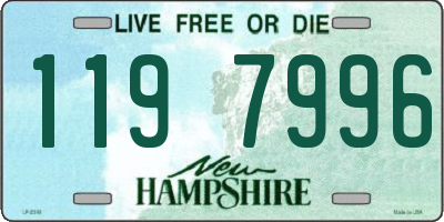 NH license plate 1197996