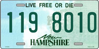 NH license plate 1198010