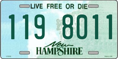 NH license plate 1198011