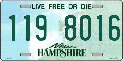 NH license plate 1198016