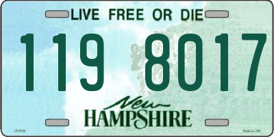NH license plate 1198017