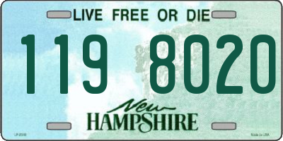 NH license plate 1198020