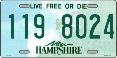 NH license plate 1198024