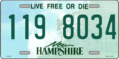 NH license plate 1198034