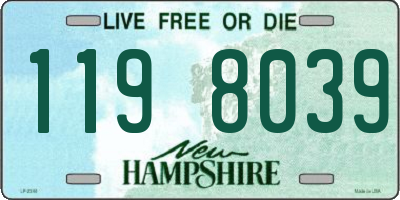 NH license plate 1198039