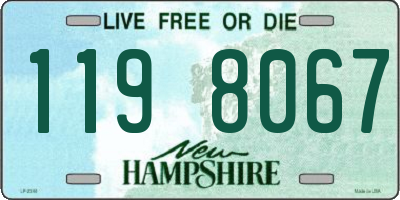 NH license plate 1198067