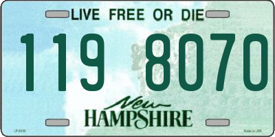 NH license plate 1198070