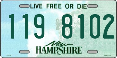 NH license plate 1198102