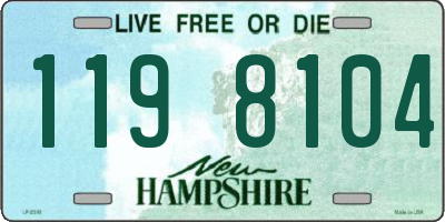 NH license plate 1198104