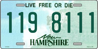 NH license plate 1198111