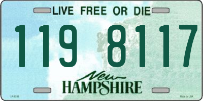 NH license plate 1198117