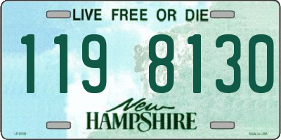 NH license plate 1198130